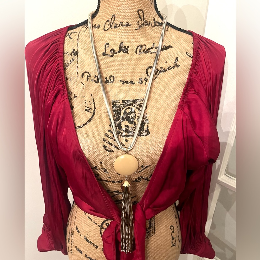 Mika Long Tassel Pendant Necklace
